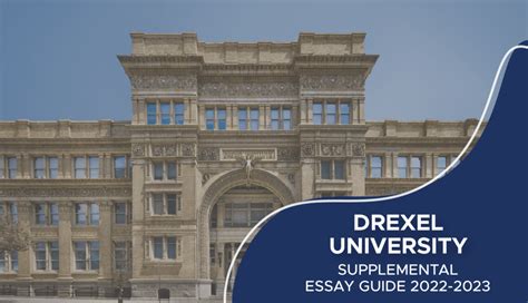 Additionally, some universities, like Drexel, may require an additional writing supplement or portfolio for certain programs of study. Transfer applicants can also use the Drexel University Admissions Application. View your application options when applying to Drexel. Write Your College Essay. Most applications require a personal essay. . 