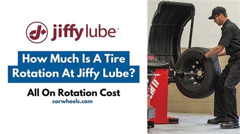 Does jiffy lube rotate tires. Our trained team can perform a full rotation and inspection of all your tires, including the spare. Once the service is completed, we’ll even double-check the torque on the lug nuts and fasteners to help keep you safe on the road. Jiffy Lube recommends rotating your tires every 5,000 to 8,000 miles*. 