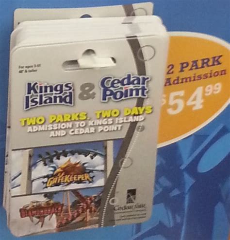 Does kroger still sell kings island tickets. Deals on Kings Island tickets can often be along the lines of a $100 value, from two individual admission tickets as well as a parking pass. Costco also sometimes carries deals on to theme parks like Kings Island, so be sure to keep an eye out for these as well. Sometimes theme park annual passes at Costco can be priced almost the same … 