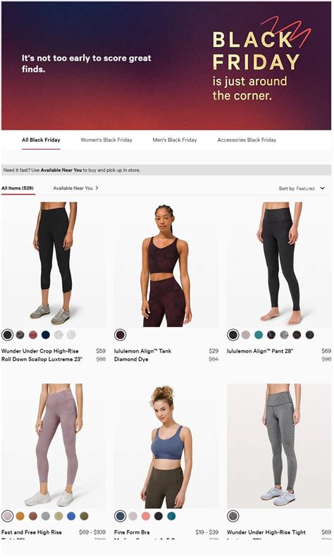 Does lululemon have black friday sales. Searching for scores? Cyber Monday's over, but you can shop We Made too Much gear all year. 