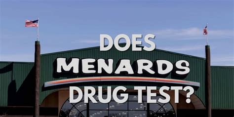 What Type of Drug Tests does Menards Use. Mena