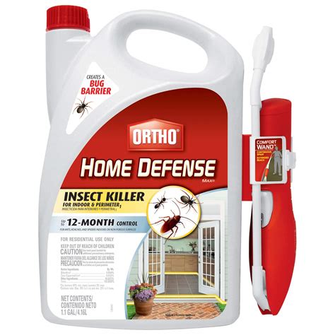 Description. Don’t just kill bugs, create a bug barrier with Ortho® Home Defense® Insect Killer Granules 3. Whether you have ants, spiders or other home-invading insects, you can count on Ortho® to keep them out. Simply apply Ortho® Home Defense® Insect Killer Granules 3 around the perimeter of your home foundation for up to 3 months* of .... 