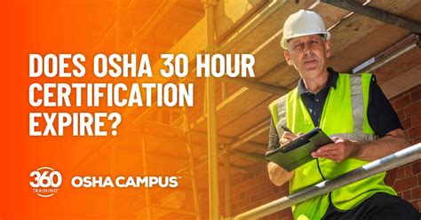 Does osha 30 expire. Jun 17, 2005 · If you need additional information, please contact us by fax at: U.S. Department of Labor, OSHA, Directorate of Construction, Office of Construction Standards and Guidance, fax # 202-693-1689. You can also contact us by mail at the above office, Room N3468, 200 Constitution Avenue, N.W., Washington, D.C. 20210, although there will be a delay in ... 