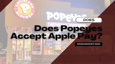 Apr 24, 2024 · From our recent research in March 2024, Popeyes does accept Apple Pay as a convenient payment method at the restaurant, in-app, as well as the drive-thru. They started using Apple Pay in 2019, even before COVID-19 hit in 2020. . 
