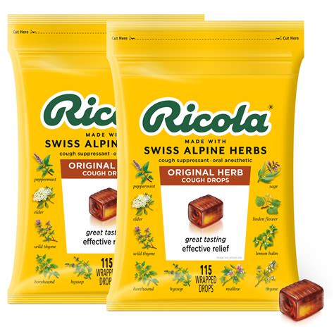 Ricola herbal sweets are sensitive to moisture. If they are incorrect