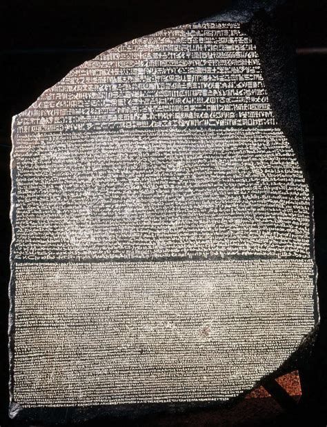 Does rosetta stone work. The Rosetta Stone is a fragment of a stela, a free-standing stone inscribed with Egyptian governmental or religious records, that helped scholars translate ancient Egyptian hieroglyphs for the first time. It's made of black basalt and weighs about three-quarters of a ton (0.680 metric tons). 