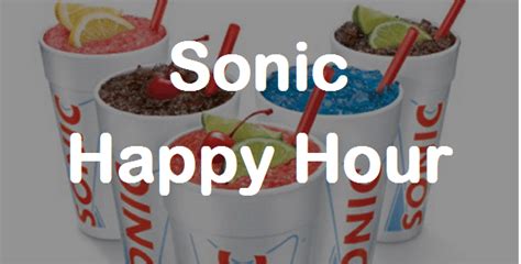 Does sonic still have happy hour. Feb 22, 2024 · Sonic Happy hour is a daily practice at the Sonic restaurant. The food prices are extremely low in that particular time period. Every day, from 2 pm to 4 pm, Sonic happy hour is observed with a 50% discount on all important meals of the restaurants. Whether you are looking for a dessert or some spice, you need to … 
