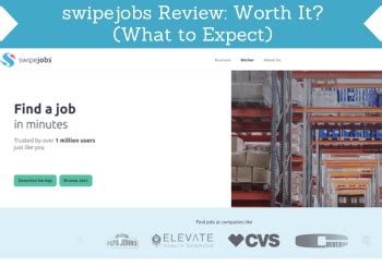 Does swipejobs pay daily. Work wellbeing score is 65 out of 100. 65. 2.9 out of 5 stars. 2.9 