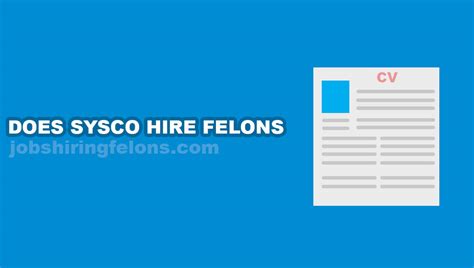 Does sysco hire felons. Things To Know About Does sysco hire felons. 