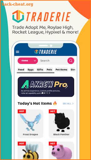 Browse by Category. Traderie is supported by ads. Join Akrew Pro to remove ads! Trade Royale High Items on Traderie, a peer to peer marketplace for Royale High players. . 