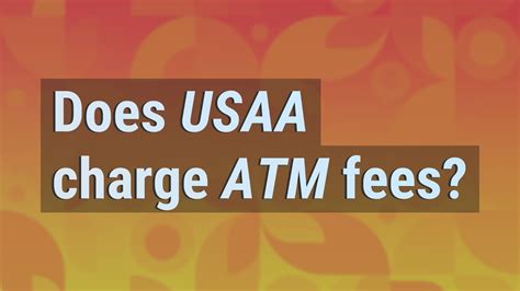 Does usaa charge atm fees. 09/04/07 02:01 PM. 769 posts. just an aditional note - Bank of America has a partnership with Royal Bank of Scotland or Barklays (I forget) and so the ATM fees are free (but the 1% is still there). Deutsche Bank was also free ATMs in Germany. If your BofA - check their international ATM section on the web. 