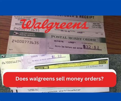 A money order from Walgreens can be filled out by fo
