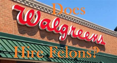 Does walgreens hire felons. Most felons are actually serious hard workers. They will do anything to stay in the job because that’s the last thing they want to lose and getting a new job with a felon on their record is really difficult. I wouldn’t mind hiring a felon as long as they’re nice and depends what type of charge they have. 