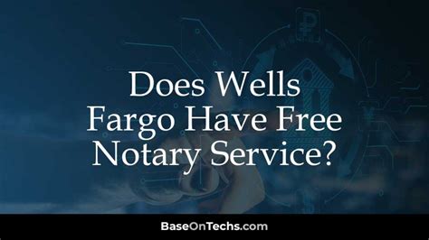 Does wells fargo notarize free. Notary services are provided by appointment only at select Wells Fargo banking locations. Customers can schedule an appointment by calling 1-800-869-3557. If you are in the correct location, Wells Fargo will notarize your documents. 