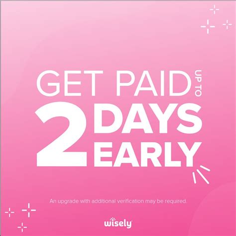 When will I see my pay loaded onto my new Wisely card? Allow up to 3 weeks after card activation for your pay to begin to be loaded.5 You can also opt in to receive your pay and other sources of income up to 2 days early.4 View your balance and detailed transactions on the myWisely. 