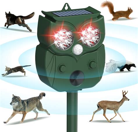 Dog Cat Repellent, Ultrasonic Repellent with Motion Sensor Flashing