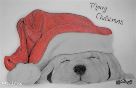 Dog Christmas Drawings