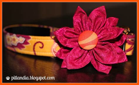 Dog Collar Fabric Flower Pattern