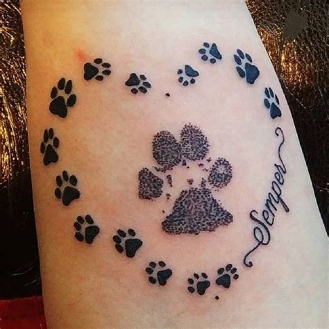 Dog Memorial Tattoo! Pawprint Dog memorial tattoos, Tattoos, Dog tattoos
