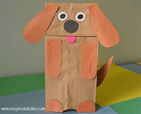Dog Paper Bag Puppet Templates Paper Bag Crafts Paper Bag Puppets Paper Puppets