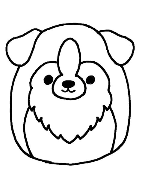 Dog Squishmallow Coloring Pages