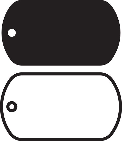 Dog Tag Template Svg