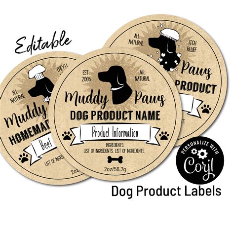 Dog Treat Label Template