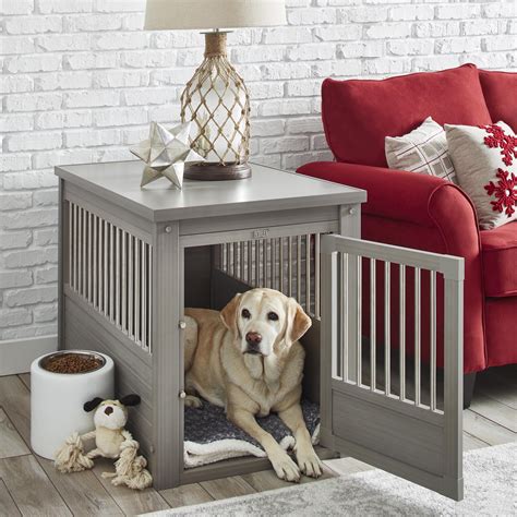 Dog crate side table. Feandrea Dog Crate Furniture, Side End Table, Modern Kennel for Dogs Indoor up to 70 lb, Heavy-Duty Dog Cage with Multi-Purpose Removable Tray, Double-Door Dog House, Rustic Brown UPFC003X01. 4.3 out of 5 stars. 2,237. 50+ bought in past month. $169.99 $ 169. 99. FREE delivery Wed, Mar 20 
