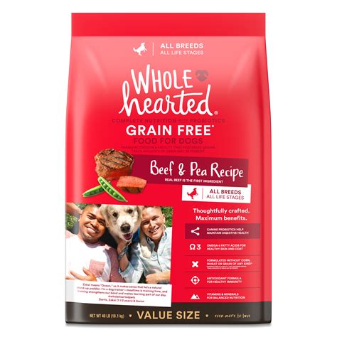 Dog food whole hearted. Chewy. $ 38.49. Target. The feeding instructions on the back of the kibble bag are merely a guide — your veterinarian is the best resource for determining the appropriate number of calories your ... 