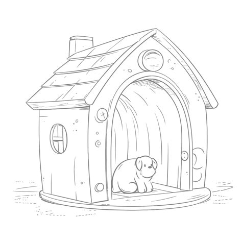 Dog house drawing Vectors & Illustrations for Free Download