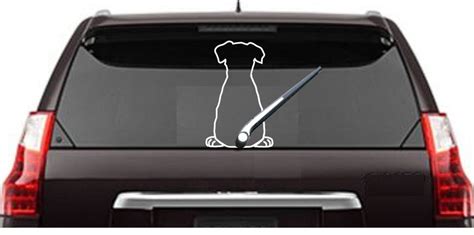 Dog windshield wiper decal. Iprokiu Cartoon Cute Animal Puppy Car Sticker Funny Dog Moving Tail Waving Wiper Sticker Rear Window Wiper Decal Windshield Sticker Waterproof Vinyl Decals Decoration for Car Wiper (Reflective White) $8.39. In Stock. Sold by YUNWO and ships from Amazon Fulfillment. Get it as soon as Saturday, Apr 8. 