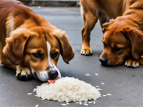 Dogs and rice. 