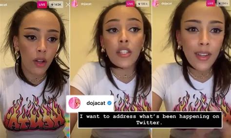 Doja cat racist. DOJA CAT · SO HIGH. On August 10, 2018, Doja Cat uploaded the completely self-produced music video "Mooo!" (shown below, left). The video gained over75 milllion views and 1.7 million likes in two years. Her breakthrough album Hot Pink was released on November 7, 2019 and featured the popular single "Say So" that went viral … 