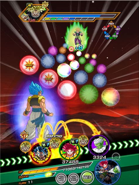 Dokkan dbz. You can only bring 2 type of Support Items and a Support Memory. Continues are not allowed. Stage 4: is invincible. To clear the stage, it's only required to defeat. Stage 9: has a Spirit Bomb gauge which will fill up at the end of each turn. The gauge can be decreased by launching Super Attacks at the enemy. 