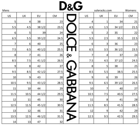 Dolce & Gabbana Size Chart
