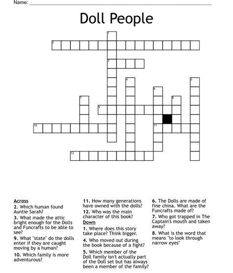 Oct 27, 2023 · The crossword clue Doll with many advanced degrees? with 12 letters was last seen on the October 27, 2023. We found 20 possible solutions for this clue. We think the likely answer to this clue is GENIUSBARBIE. You can easily improve your search by specifying the number of letters in the answer. See more answers to this puzzle’s clues here . 