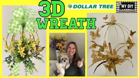 Dollar Tree 3D Wreath Dollar Tree DIY AMAZING!! YouTube Dollar