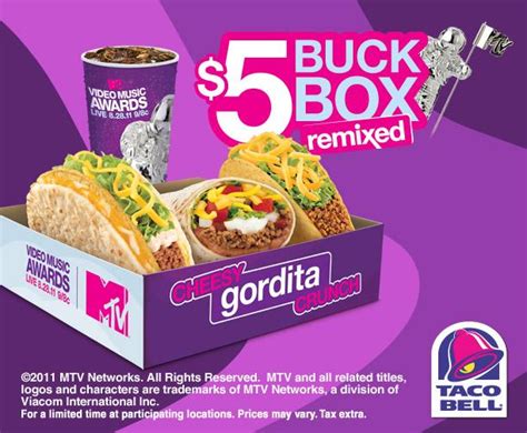 Feb 2, 2021 · Taco Bell is giving its fans the power to create their own combo meals. The fast-food chain announced the new $5 "Build Your Own Cravings Box," which is available on the Taco Bell app for rewards ... 
