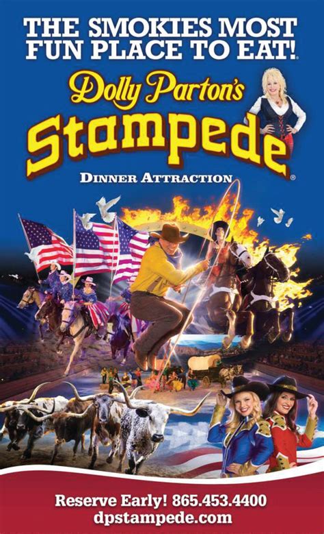 Sep 20, 2022 · Dolly Partons Stampede tickets from Tripster cost $59.99, which is a great value considering it covers both a high-quality dinner and show. For an in-depth look into the Stampede on countless ways you can save even more, check out our Ultimate Guide to Dolly Parton’s Stampede in Pigeon Forge: Coupons, Discounts, and Deals .. 