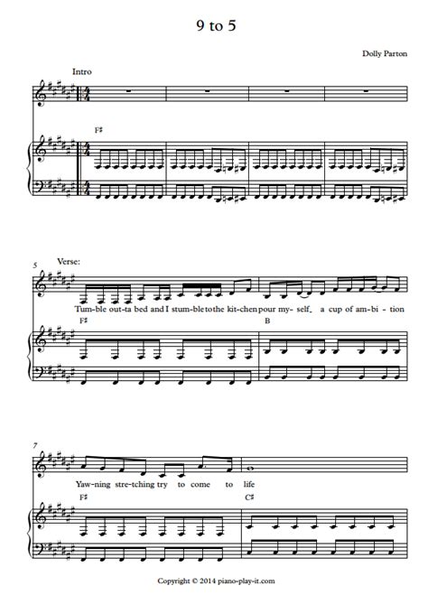 Dolly Parton 9 to 5 Piano Tutorial