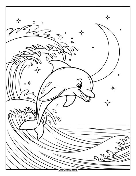 Dolphin Coloring Shee