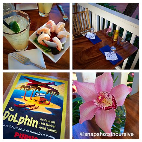Reviews on Dolphin in 3168 Poipu Rd, Koloa, HI 96756 - The Dolphin Poipu, Koloa Fish Market, Keoki's Paradise, Eating House 1849 Koloa, Merrimans - Kauai, Na Pali Experience, Savage Shrimp, Spouting Horn, Red Salt at Koa' Kea, Blue Dolphin Charters. 