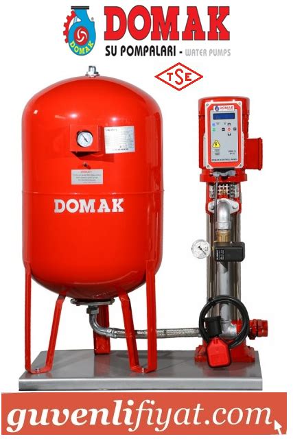 Domak 1205-6 1,5hp 220 Volt 80 LT Tanklı Tek Pompalı Panolu Paket Hidrofor. 