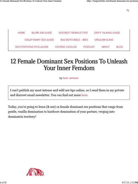 Dominant sex positions. Things To Know About Dominant sex positions. 