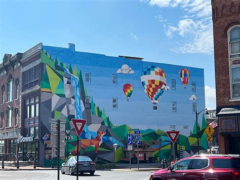 New mural is an homage to Glens Falls ... This is his first-ever trip to New York ... Two other murals that were funded by the grant are now complete on the side of Domino’s Pizza at 144 Glen .... 