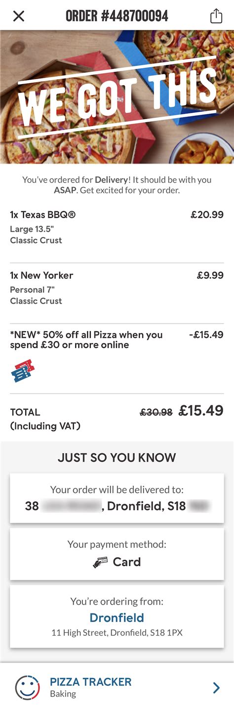 Domino's receipt lookup. 20 Points Choose from: Free Bread Twists or Stuffed Cheesy Bread 40 Points Choose from: *Free Medium 2-Topping Pizza, Pasta, Oven-Baked Sandwich, or 3-Piece Chocolate Lava Crunch Cakes 60 Points *Redemption for a Handmade Pan pizza is available for an additional charge More rewards Exclusive access to member-only deals 