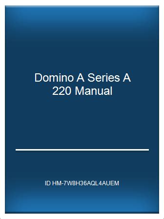 Domino a series a 220 manual. - Esempi manuali di calcolo dei recipienti a pressione.