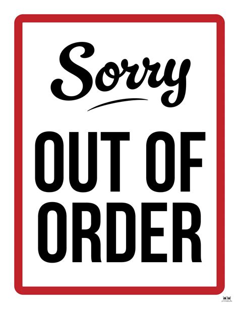 Don T Use Out Of Order Sign Pdf Free Printable Sign Designs