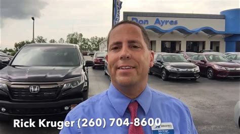 Don ayres honda in fort wayne. Don Ayres Honda, serving Warsaw, Fort Wayne, Wabash, Indianapolis, and Lima. Skip to main content; Skip to Action Bar; Call Us: 260-205-8885 . 4740 Lima Rd, Fort Wayne, IN 46808 Sales: Closed. Job Opportunities Homepage; Express Store Show Express Store. Shop All Models; How Express Works; 