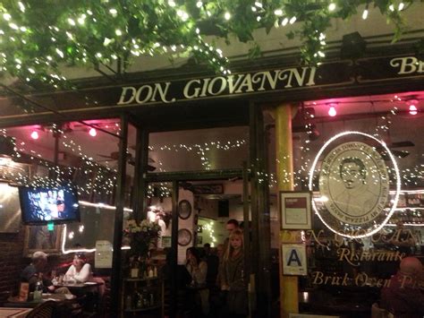 Don giovanni nyc. Specialties: Brick Oven Pizza, Fresh pasta dishes Established in 1993. This location is the original Don Giovanni Ristorante and has brought its customers superbly-priced Italian cuisine, casual décor, and efficient service for years. Don Giovanni Ristorante is set in the heart of the Art District, just steps away from Chelsea Piers, The Highline, and more. Supremely close to the most ... 